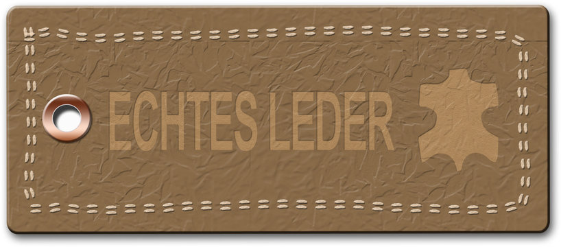 Lederetikett Lederzeichen Lederschild Leder-Zeichen Leather