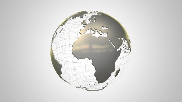 Rotating earth globe HD 1080