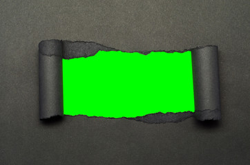 Torn Paper and green screen