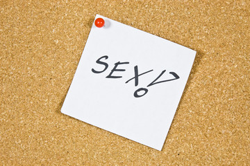 Notatka Sex - obrazy, fototapety, plakaty