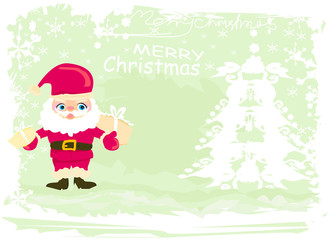 Happy New year card with Santa