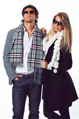 Couple of self confident fashion models