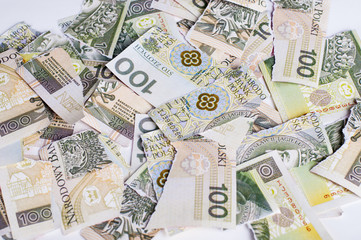 destroyed Polish money