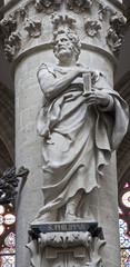 Brussels -  Statue of st. Philippe teh apostle from basilica