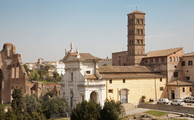 Fototapeta na wymiar Rzym - kościół Santa Francesca Roman