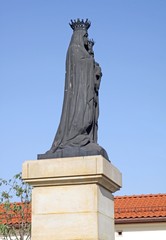 Fototapeta premium statue of Our Lady Mary on Cystersian Monastery in Krakow