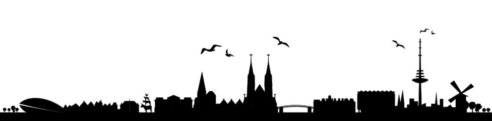 Skyline Bremen Schatten © SimpLine