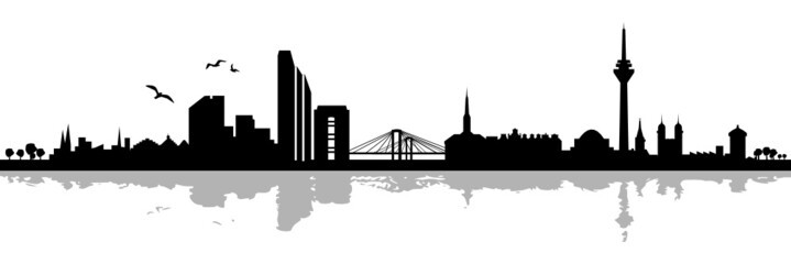 Düsseldorfer Skyline Schatten © SimpLine