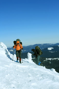 Winter hike on snowshoes.