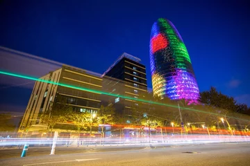 Fotobehang Barcelona BARCELONA - NOVEMBER 24: Torre Agbar kantoorgebouw, Spanje