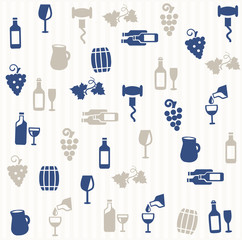 Wine seamless pattern