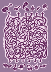 Musical Instruments Maze Game