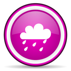 weather violet glossy icon on white background