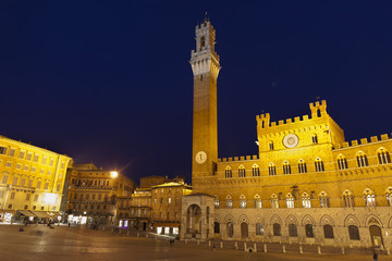 Fototapeta na wymiar Piazza del Campo (Siena, Toskania)