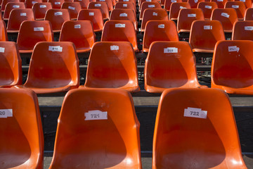 Orange Seats with numbers