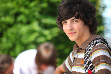 Teenage boy in the schoolyard © auremar