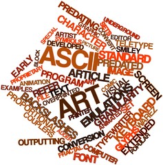 Word cloud for ASCII art