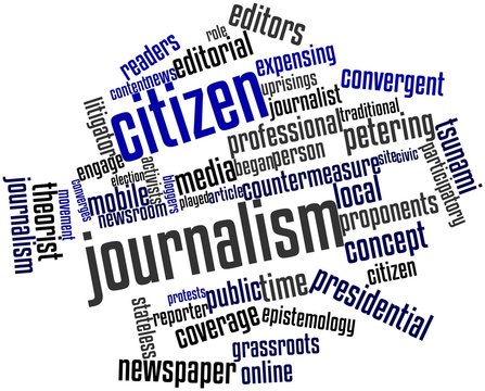 Word cloud for Citizen journalism