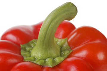 Bright red pepper closeup