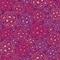 Vector abstract underwater flowers seamless pattern background