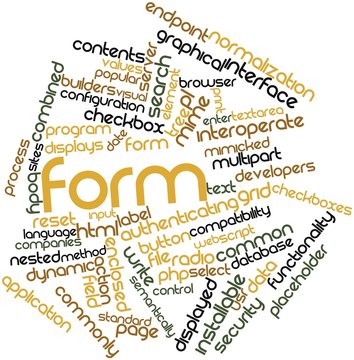 Word cloud for Form