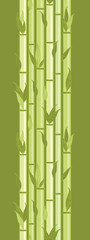 Fototapeta na wymiar Vector bambusa liście i łodygi pionowej szwu