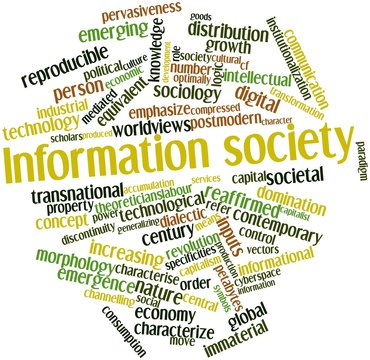 Word cloud for Information society
