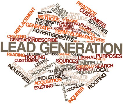 Word cloud for Lead generation