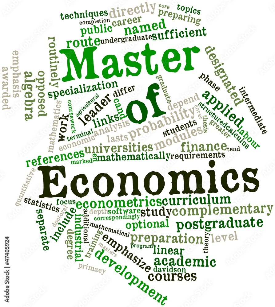 Wall mural Word cloud for Master of Economics - Wall murals