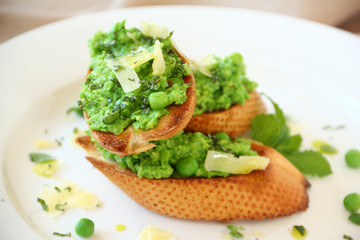 Peas On Toasty Bread
