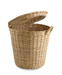 Obraz premium Handicraft rattan basket the old fashioned Thai style isolated