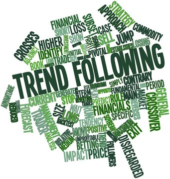 Word cloud for Trend following