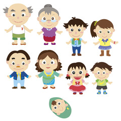 cartoon family icon