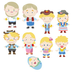 cartoon family icon