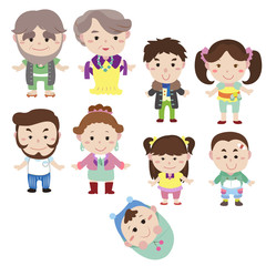 cartoon family icon