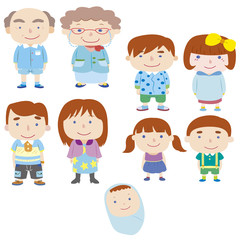 cartoon family icon