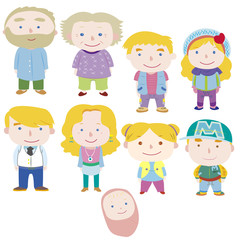 cartoon family icon