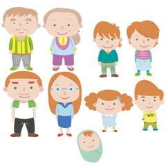 cartoon family icon