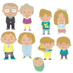 cartoon family icon