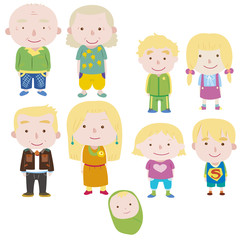 cartoon family icon