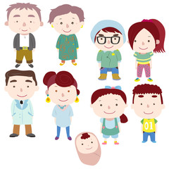 cartoon family icon