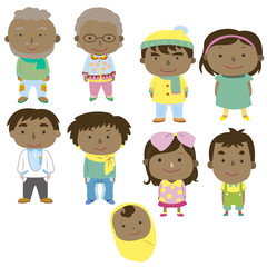 cartoon family icon