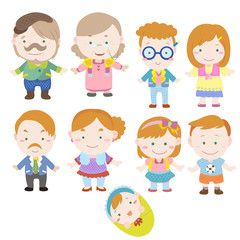 cartoon family icon