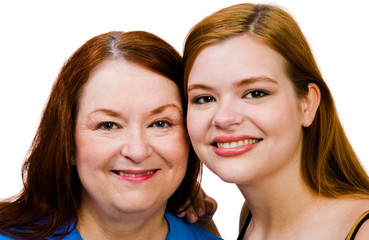 Portrait of two women smiling