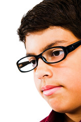 Close-Up Of Boy Wearing Eyeglasses