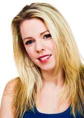 Naklejka premium Caucasian woman smiling