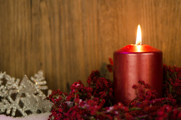 Single candles Christmas decoration