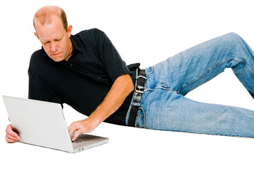 Man using a laptop