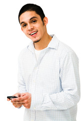 Man Using A Mobile Phone