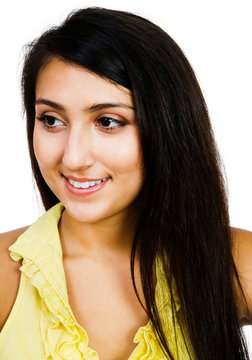 Middle Eastern woman smiling